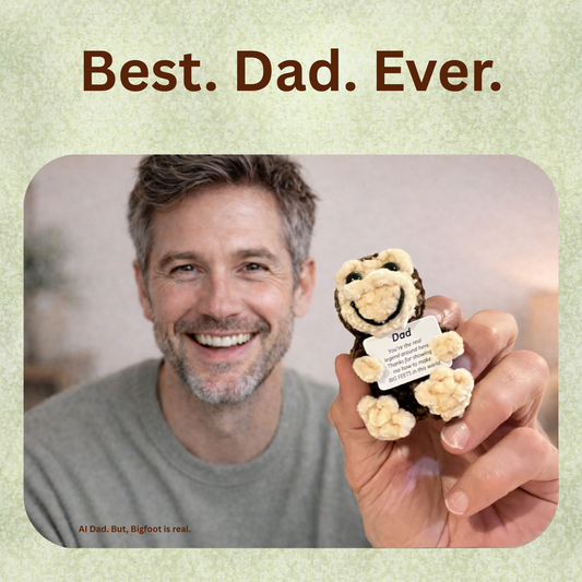 Positive Bigfoot Crochet Doll for Dad