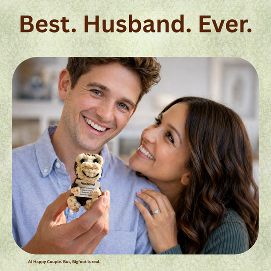 Positive Bigfoot Crochet Doll for Husband