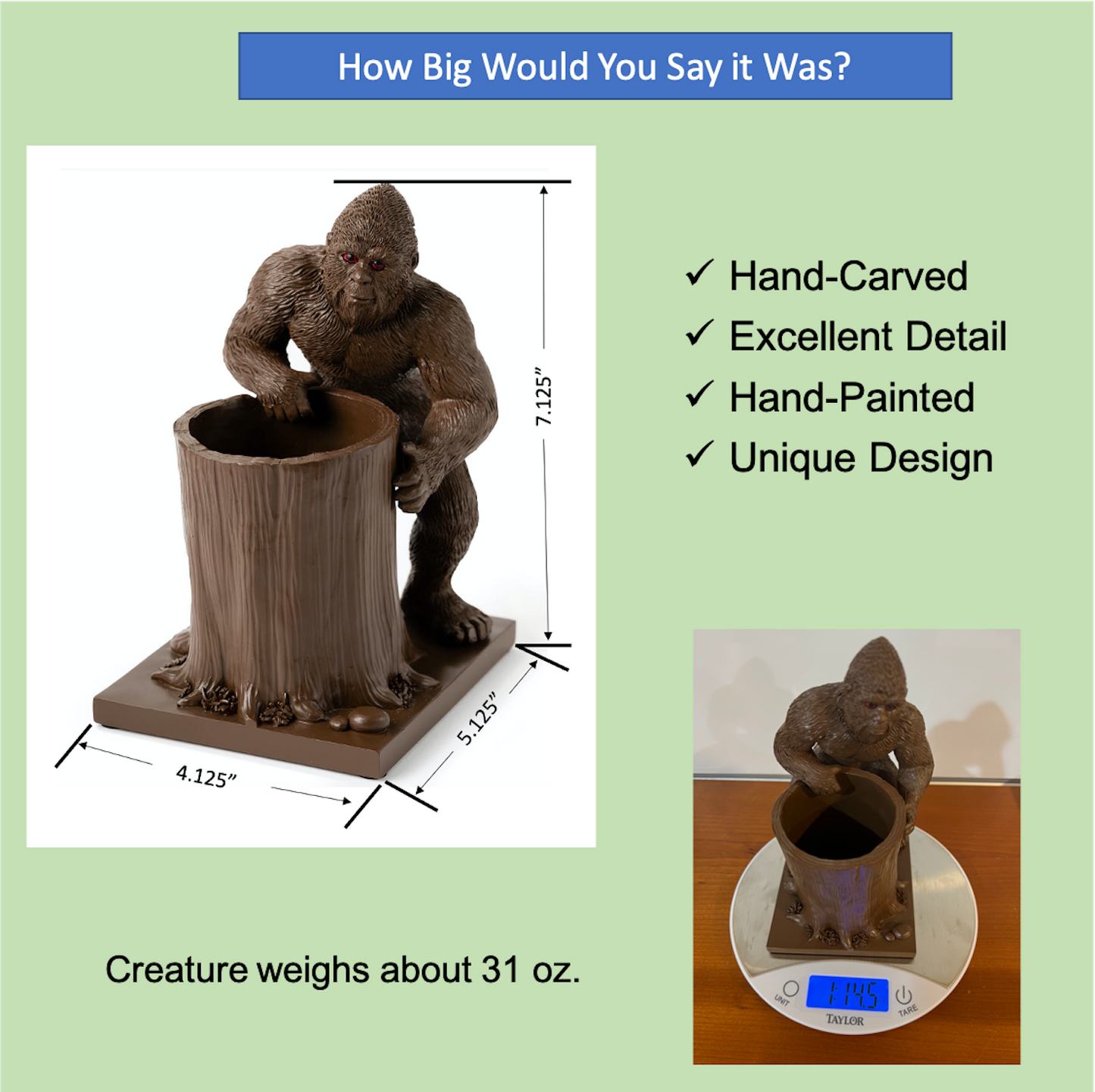 Bigfoot Pen and Pencil Holder
