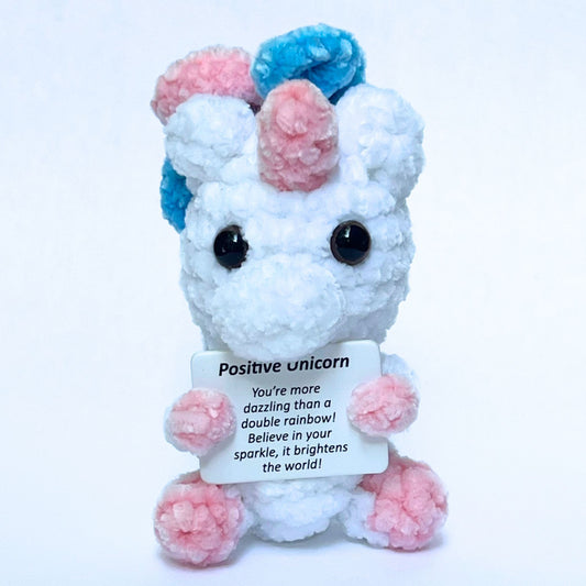 Positive Unicorn Crochet Doll