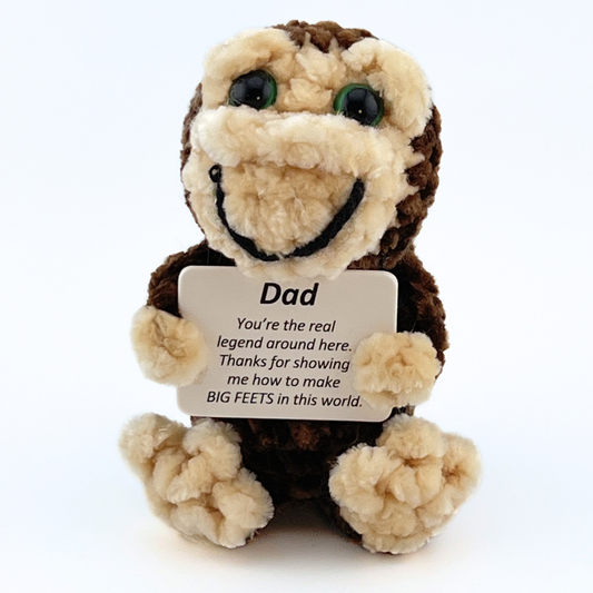 Positive Bigfoot Crochet Doll for Dad