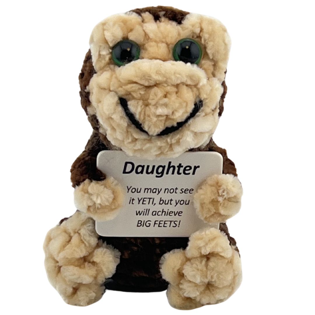 Positive Bigfoot Crochet Doll for Daughter