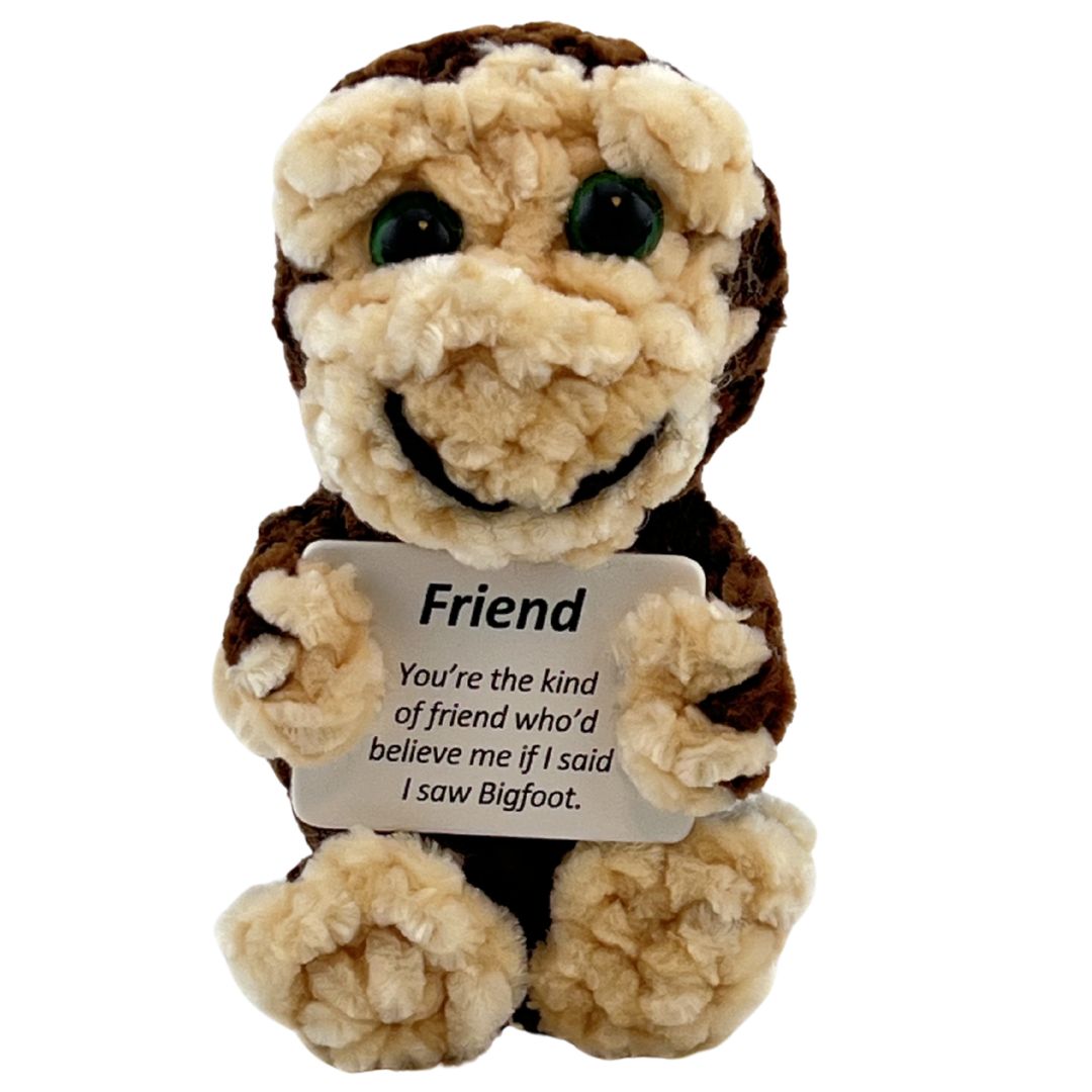 Positive Bigfoot Crochet Doll for Friend