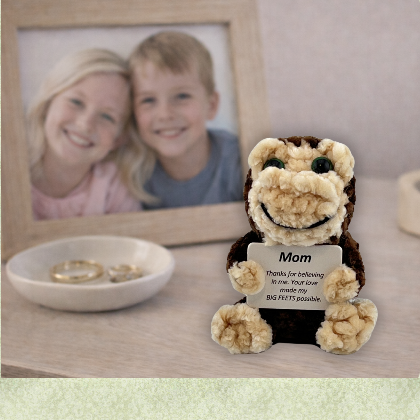 Positive Bigfoot Crochet Doll for Mom