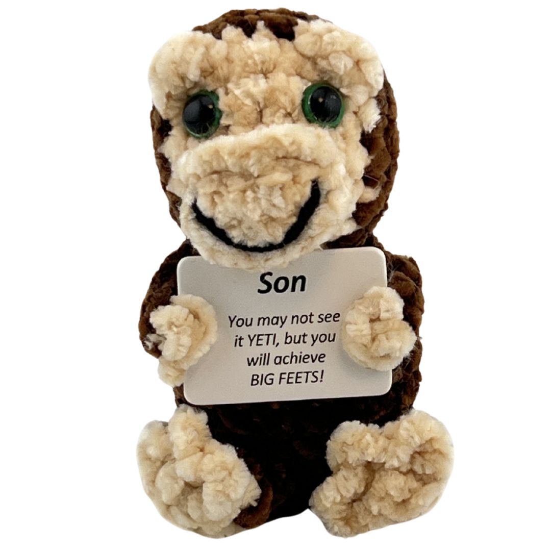 Positive Bigfoot Crochet Doll for Son