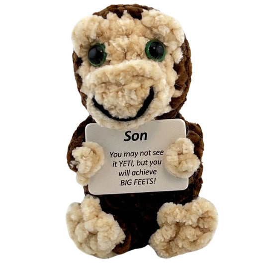 Positive Bigfoot Crochet Doll for Son