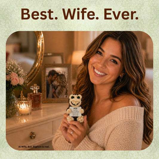 Positive Bigfoot Crochet Doll for Wife