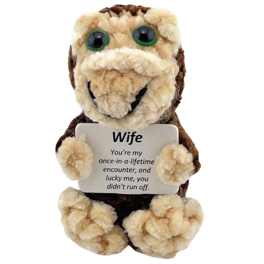 Positive Bigfoot Crochet Doll for Wife