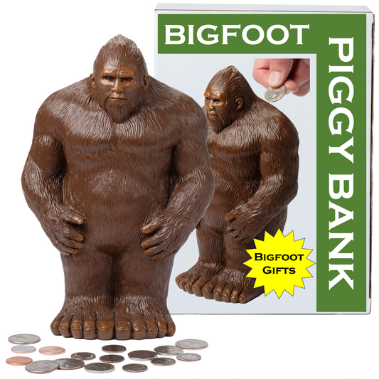 (2nd Chance) Bigfoot Statue Piggy Bank for Adults, Brown