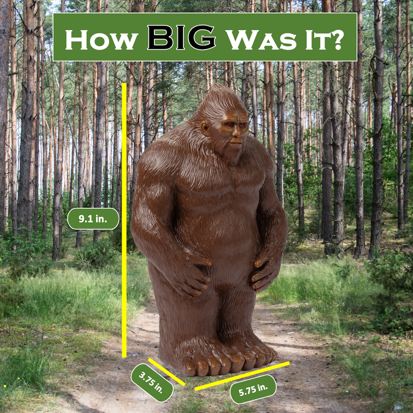 Bigfoot Statue Piggy Bank for Adults, Brown