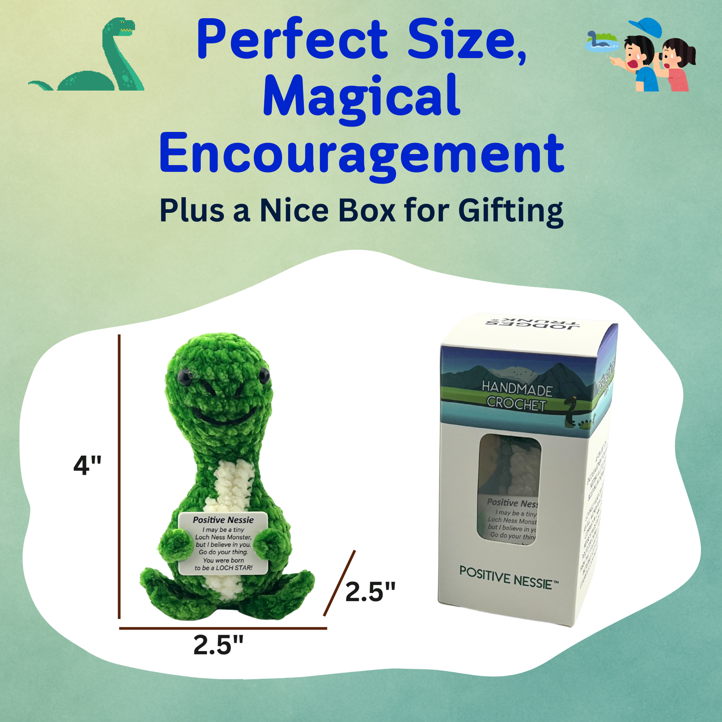 Positive Nessie Crochet Doll