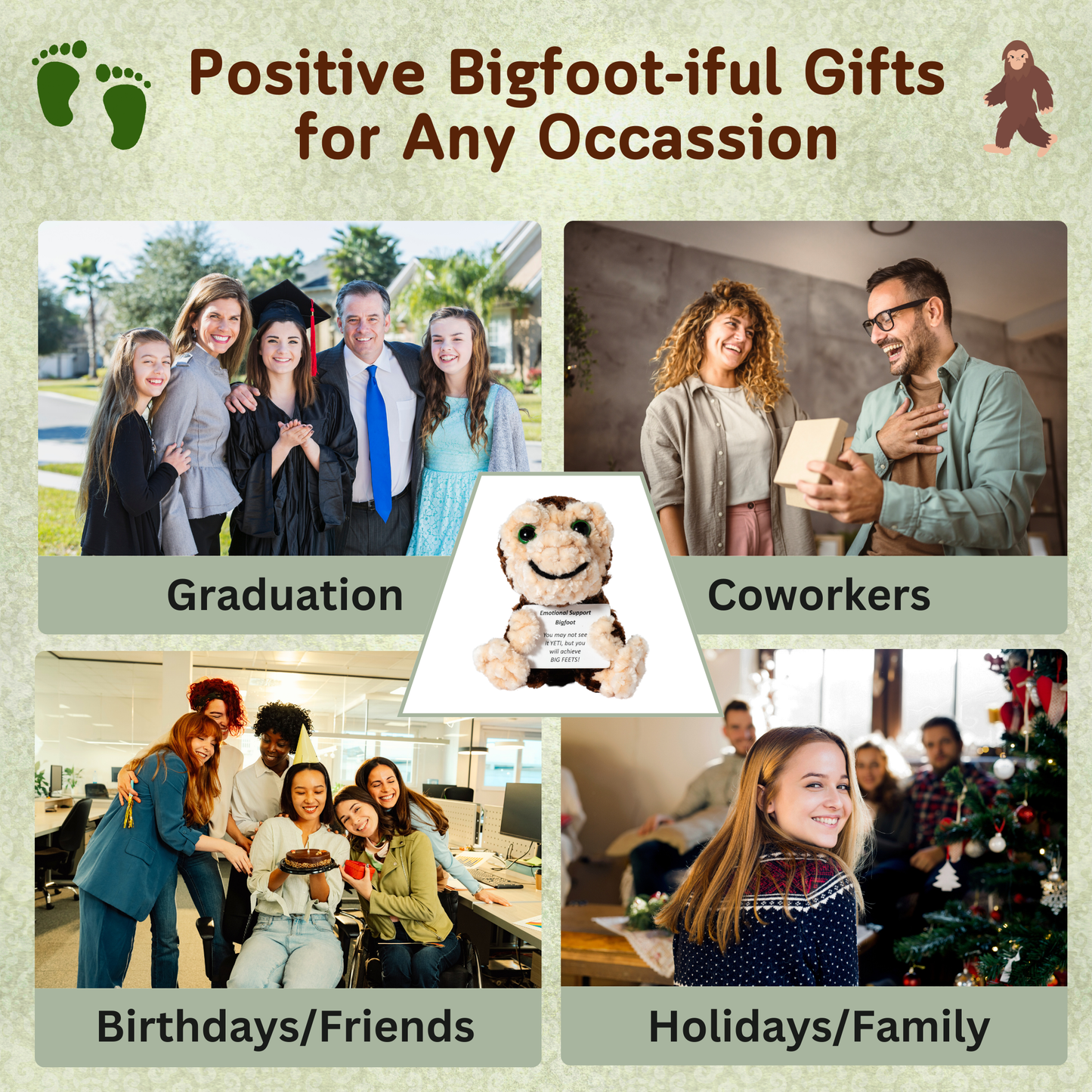Emotional Support Bigfoot Crochet Doll