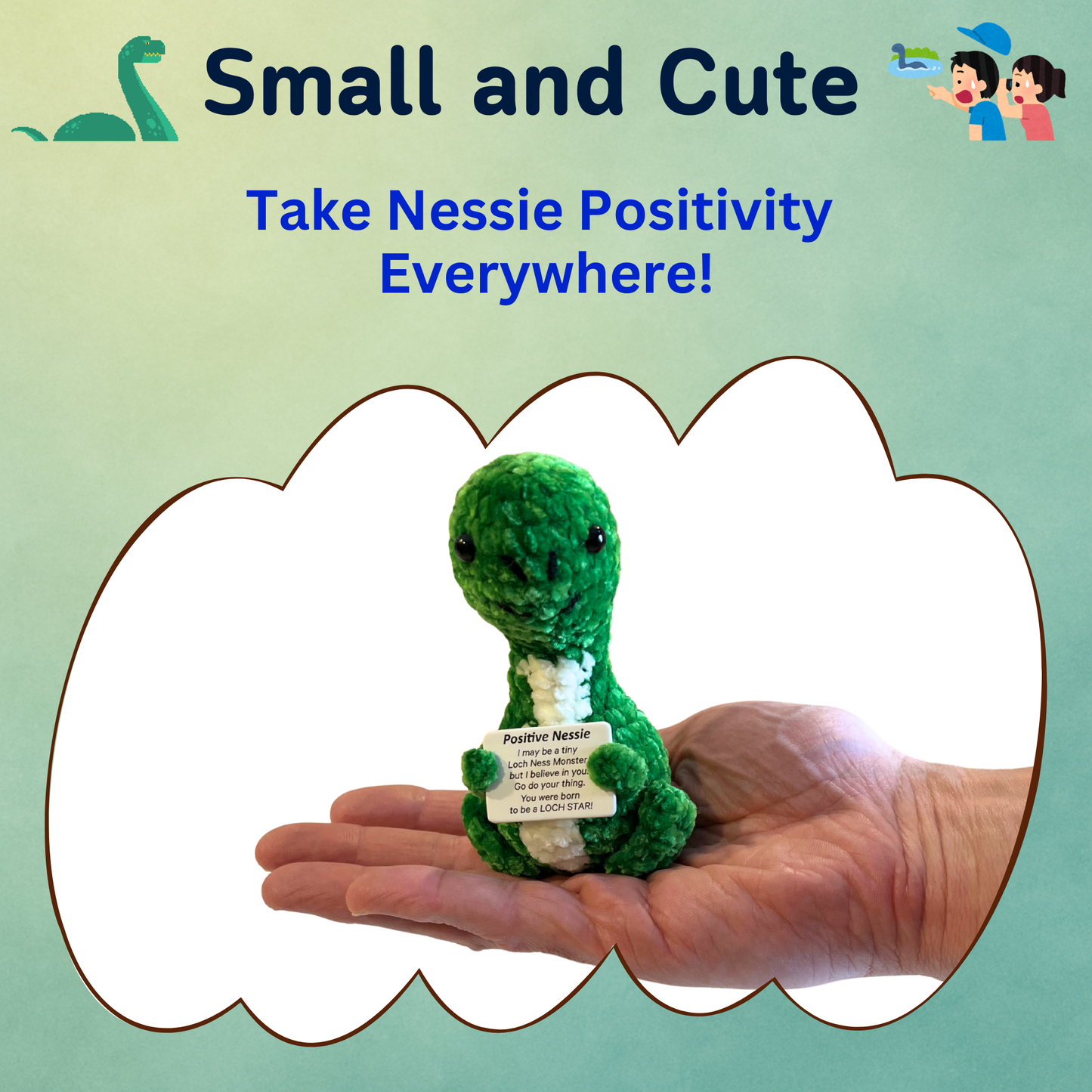 Positive Nessie Crochet Doll