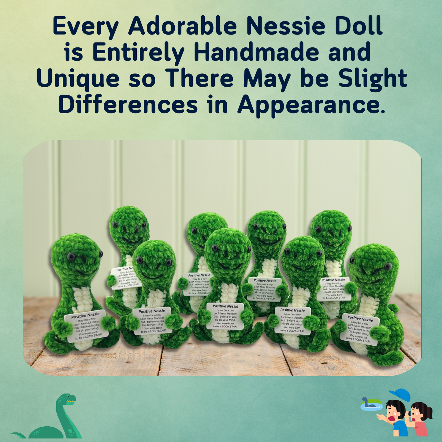 Positive Nessie Crochet Doll