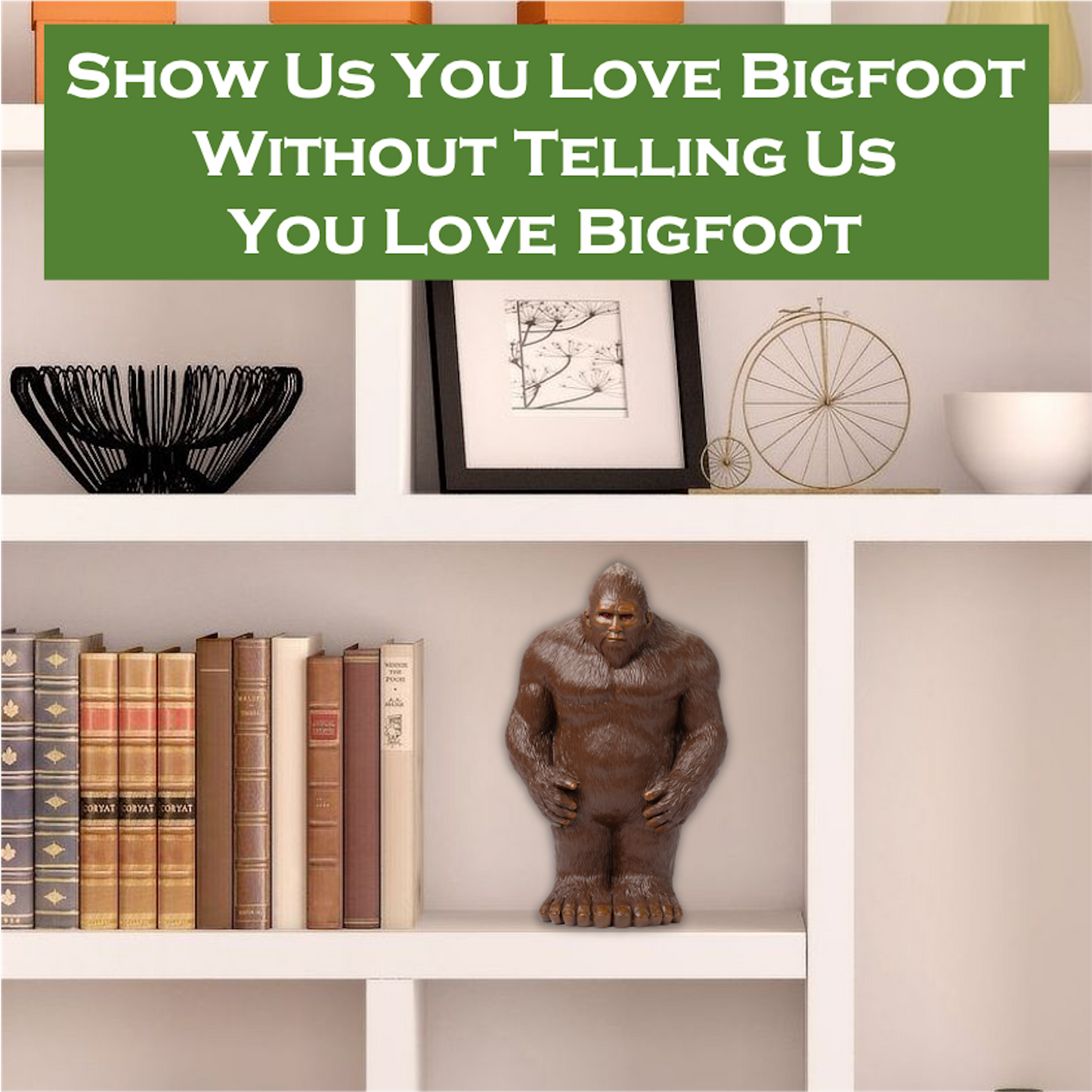 Bigfoot Statue Piggy Bank for Adults, Brown