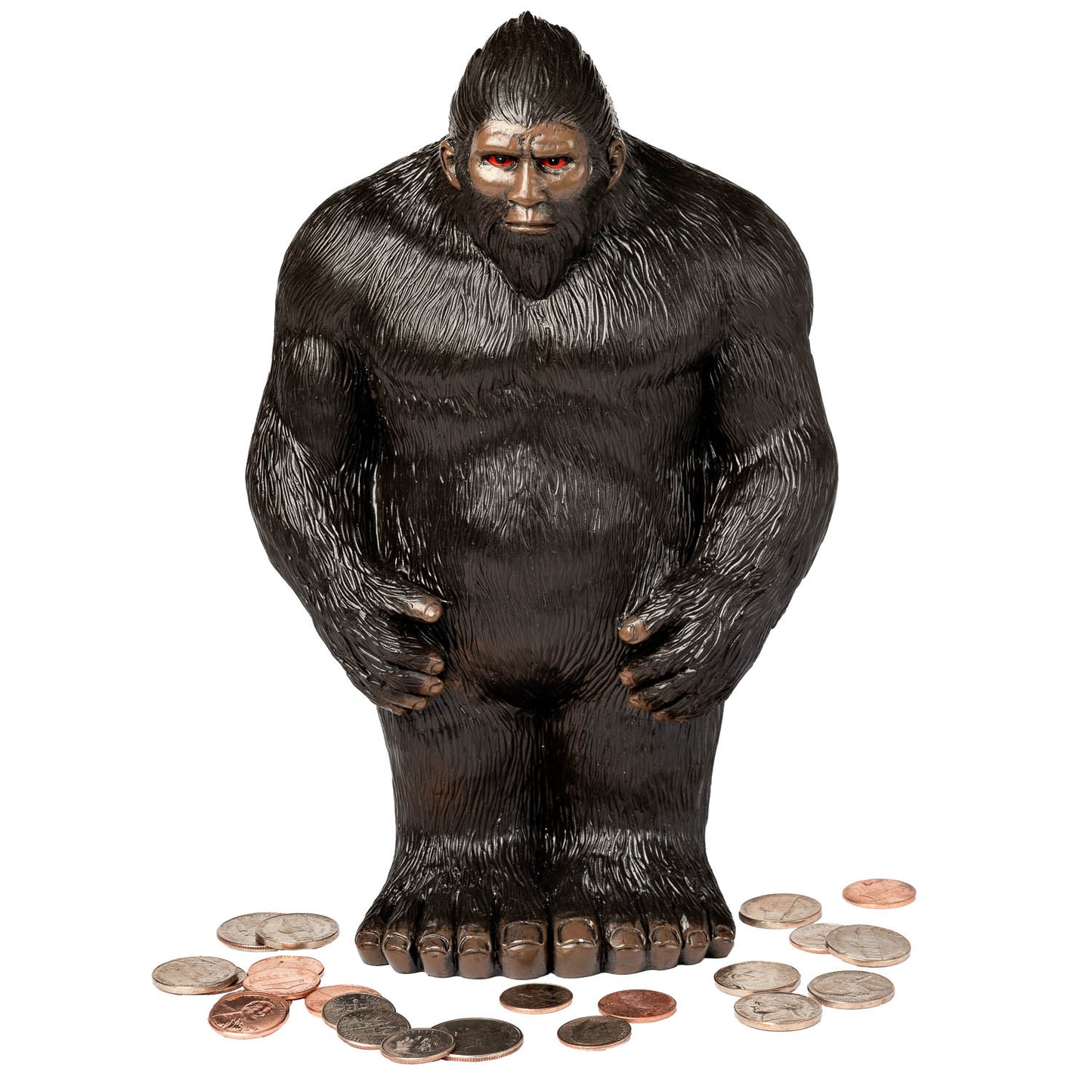 (2nd Chance) Bigfoot Statue Piggy Bank for Adults, Black